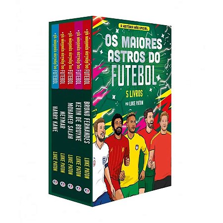 Box  com 5 Livros - Os Maiores Astros do Futebol 2