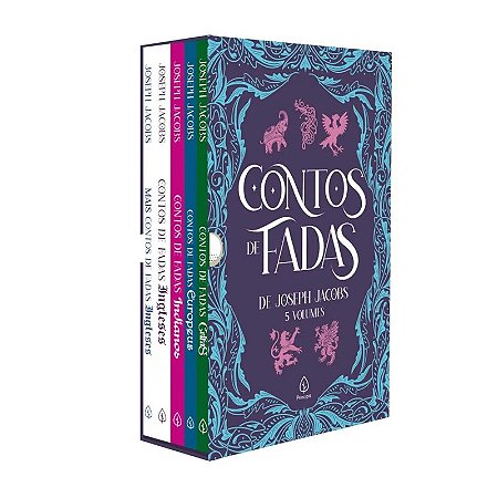 Box com 5 Livros - Contos de Fadas de Joseph Jacobs - com 5  Marcadores de Páginas