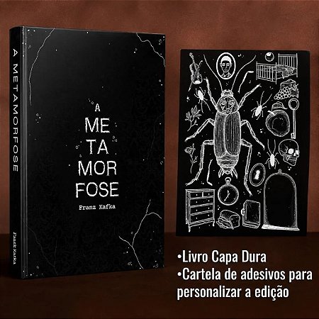 Livro Capa Dura A Metamorfose de Franz Kafka - Edição Especial com Cartela de Adesivos