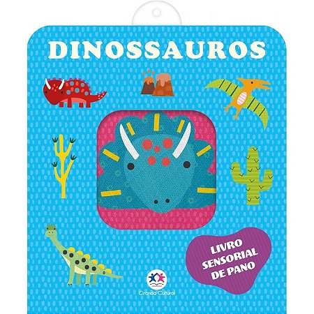Livro Sensorial de Pano - Dinossauros - Editora Ciranda Cultural