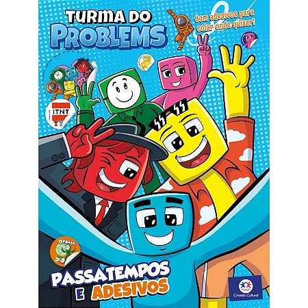 Livro Passatempos e Adesivos - Turma do Problems - Editora Ciranda Cultural