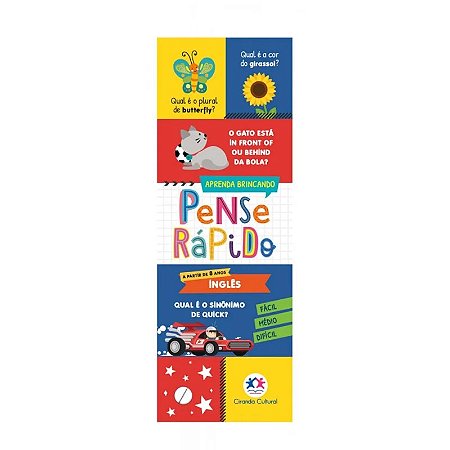 Livro Flash Cards - Pense Rápido: Inglês - À Partir de 8 Anos - Ciranda Cultural