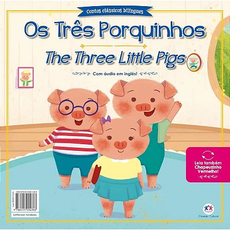 Livro Bilíngue - Os Três Porquinhos e Chapeuzinho Vermelho - Português/ Inglês