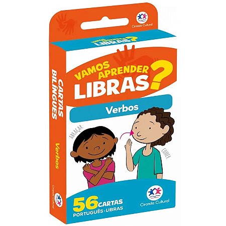 Livro Flash Cards - Vamos Aprender Libras? - Verbos em Libras - Com QR Code