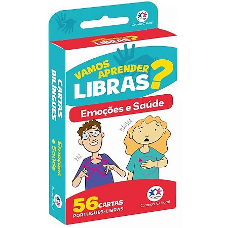Livro Flash Cards - Vamos Aprender Libras? - Emoções e Saúde - Com QR Code