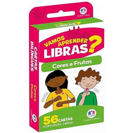 Livro Flash Cards - Vamos Aprender Libras? - Cores e Frutas - Com QR Code