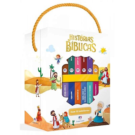 Box com 12 Mini Livros - Histórias Bíblicas - Editora Ciranda Cultural