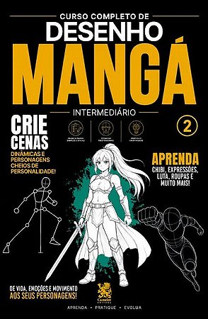 Livro Curso Completo de Desenho: Mangá - Intermediário - Camelot Editora