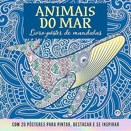 Livro-Pôster de Mandalas: Animais do Mar - Editora Ciranda Cultural