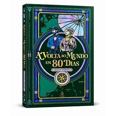Livro A Volta ao Mundo em 80 Dias - Edição Supreme Capa Dura com Alto Relevo