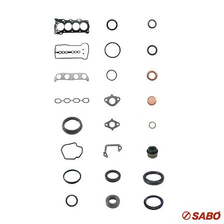 Jogo De Juntas Do Motor Completo - Com Retentor - Sabó - 80425flexr