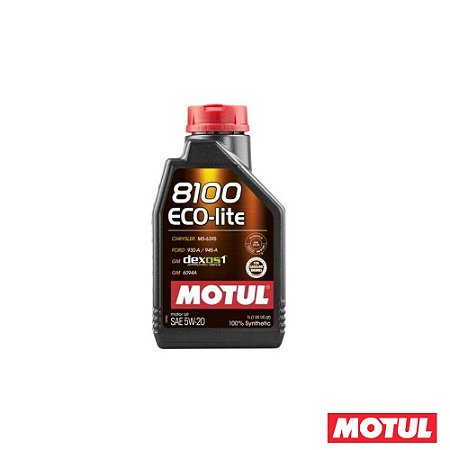 Oleo De Motor 5w20 Sintetico 8100 Ecolite 1 Litro - Motul