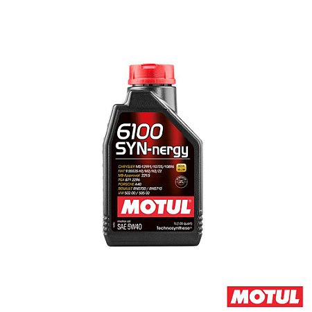 Oleo De Motor 5w40 Sintetico 6100 Synnergy 1 Litro - Motul