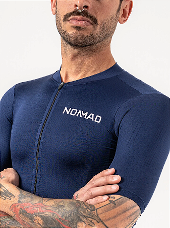Camisa de Ciclismo Jersey Masculina Core Nomad Azul