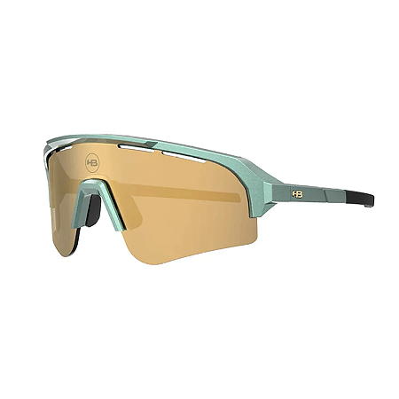 ÓCULOS HB EDGE S M METALLIC GREEN GOLD - ESPELHADO