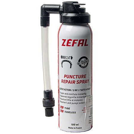 Selante Reparador Pneu Tubless Bike Com C02 Zéfal 100ml