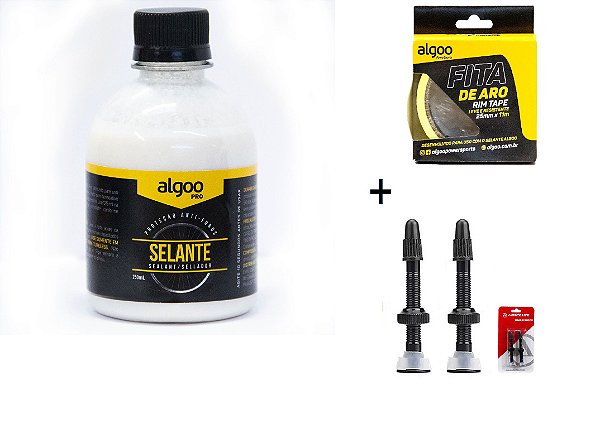 Kit Tubless Bike Mtb 29 Selante 250ml + Fita25mm + Válvula Par