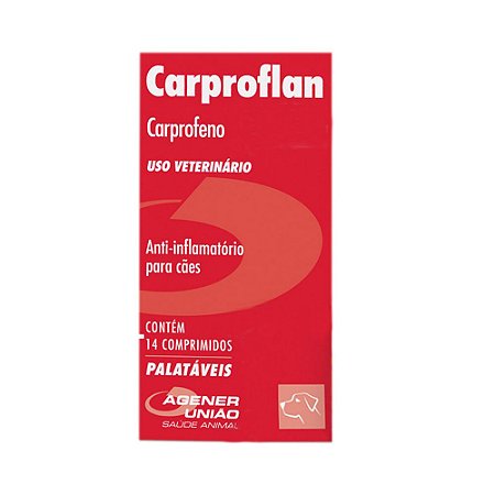 Anti-inflamatório Carproflan Cães Agener 14 Comprimidos