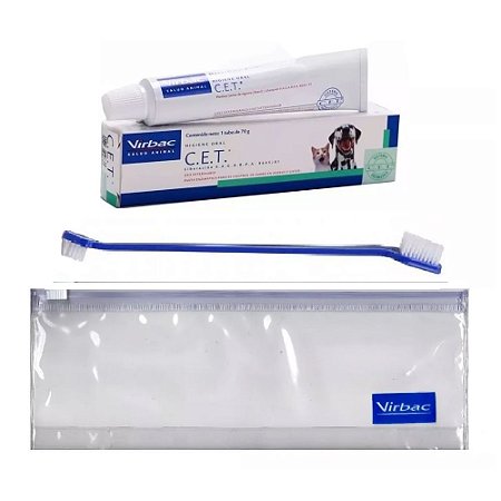 Kit C.E.T. Higiene Oral Pasta Escova + Necessaire Virbac