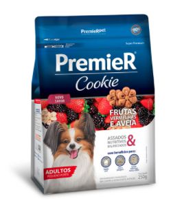 Petisco Premier Cookie Cães Adultos Pequenos Frutas Vermelhas e Aveia 250g