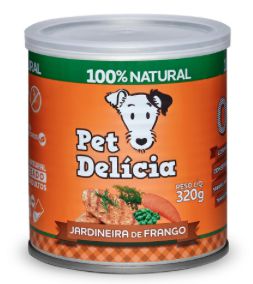 Alimento Úmido Pet Delícia Cães Jardineira de Frango 320g