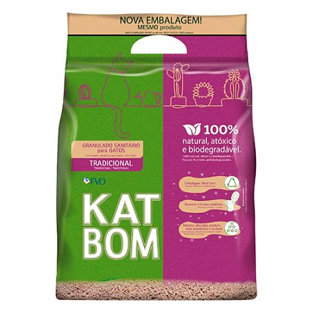 Areia para Gato Katbom Natural Granulado Higiênico 3 kg