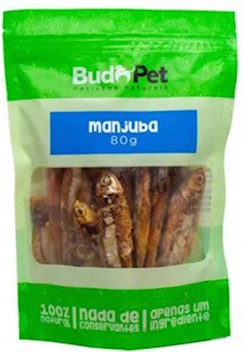 Petisco Natural Para Cães E Gatos Manjuba Budopet 80g