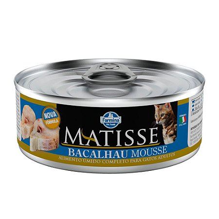 Ração Úmida Matisse Mousse Gatos Adultos Bacalhau 85g