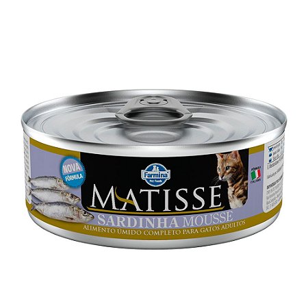 Ração Úmida Matisse Mousse Gatos Adultos Sardinha 85g