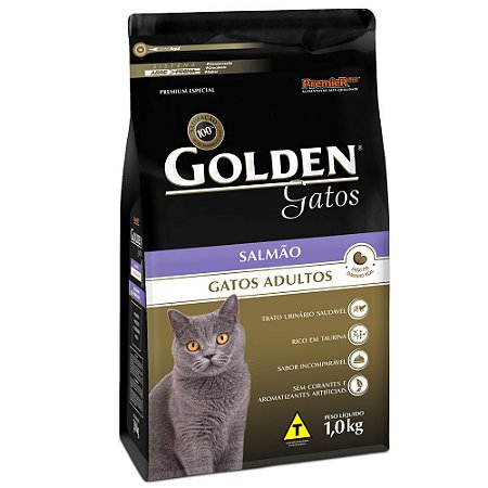 Ração Golden Gatos Adultos Salmão