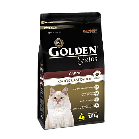 Ração Golden Gatos Castrados Carne