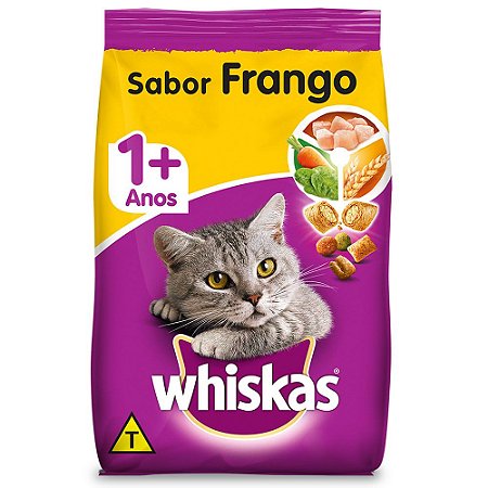 Ração Whiskas Frango e Leite