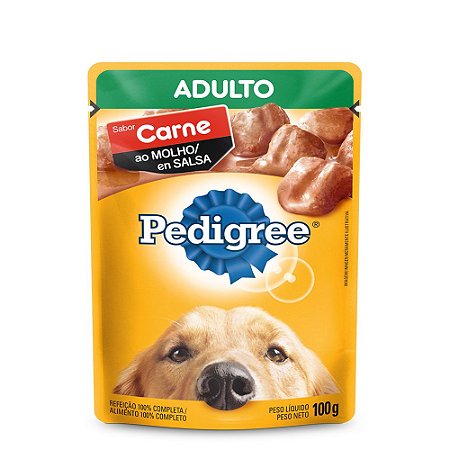 Ração Úmida Pedigree Sachê Cães Adultos Carne ao Molho 100g