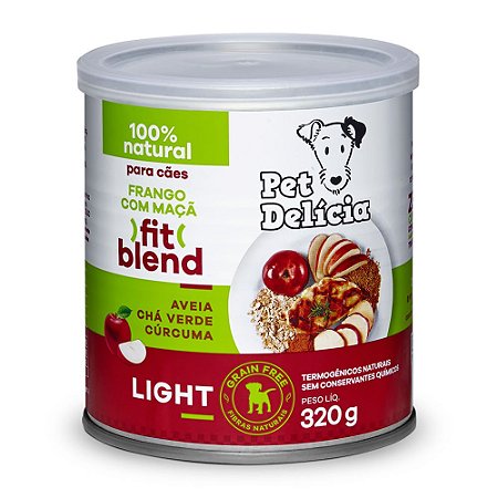Alimento Úmido Pet Delícia Cães Fit Frango com Maçã 320g