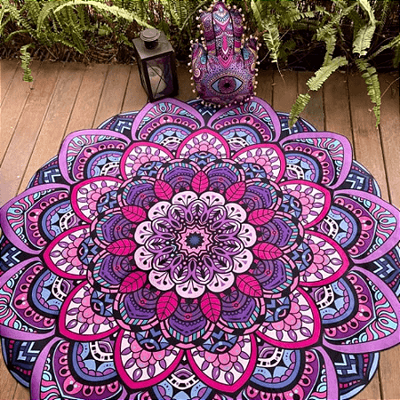 Tapete Mandala Lilás, Roxo e Rosa