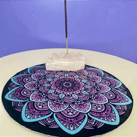 Mandalinha Decorativa Turquesa e Roxo