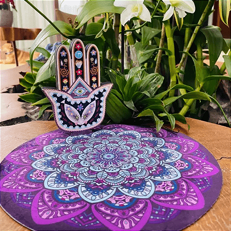 Mandalinha Decorativa Roxo e Azul