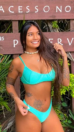 Top Meia taça e Tanga Fio Duplo Tiffany