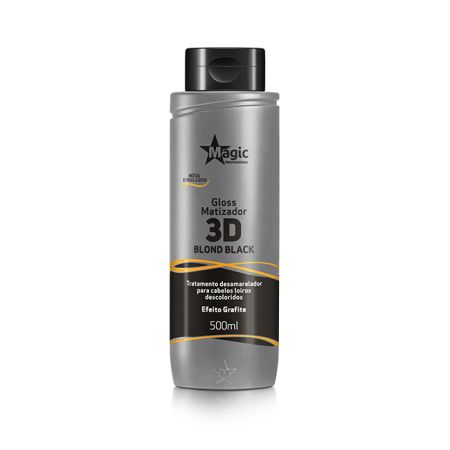 Gloss Matizador 3D Blond Black - Efeito Grafite - 500ml