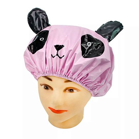 Touca Pvc Perfumado Para Banho Modelo Infantil Rosa