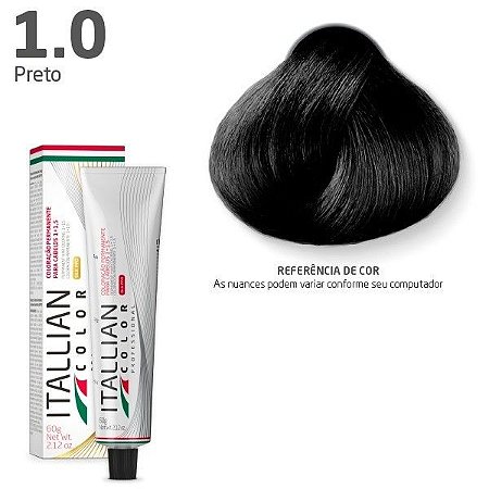 Coloração Itallian Color Preto 1.0 60g