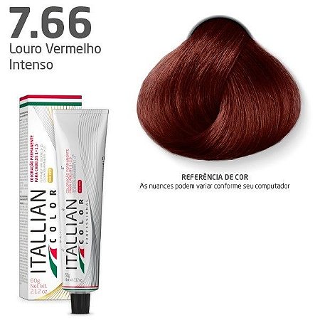 Coloração Itallian Color LOURO VERMELHO INTENSO 7.66 60g
