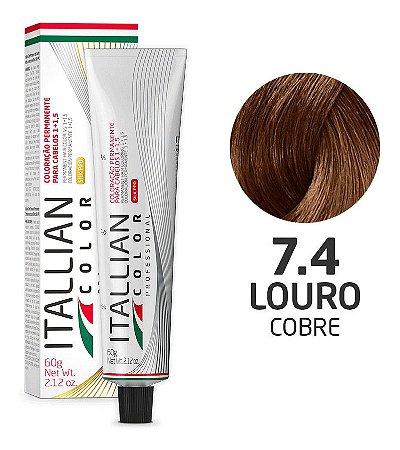 Coloração Itallian Color 60g Louro Cobre 7.4