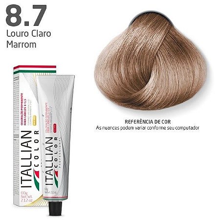 Coloração Itallian Color LOURO CLARO MARROM 8.7 60g