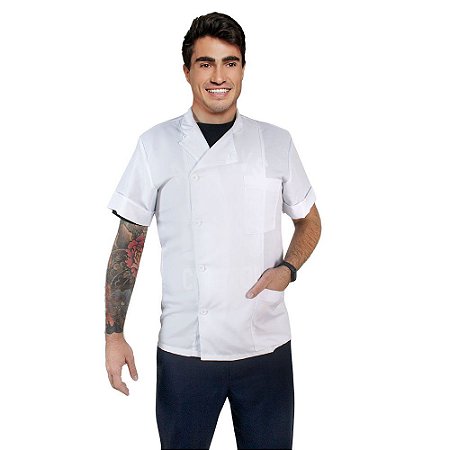 Jaleco Masculino Em Oxford Modelo Monaco