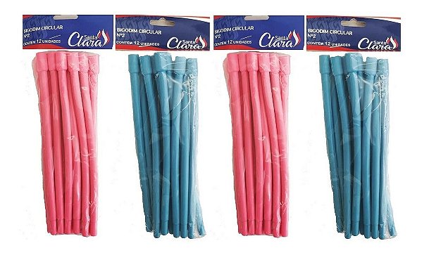 Bigodim Bigudinho Circular Nº2 Kit 12 Unidades Santa Clara