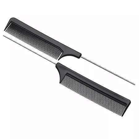 Pente De Plástico Cabo de Metal Fino Separador De Mechas