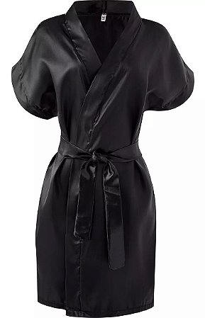 Quimono Robe Roupão de Seda Lisa
