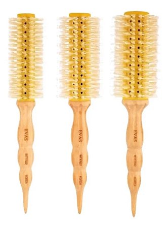 Kit 3 Escova de Cabelo Evas WTY 7022, 7027 e 7032