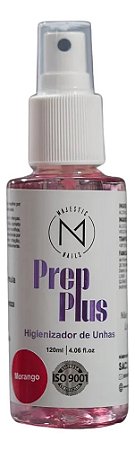 Prep Plus Majestic Nails Higienizador de Unhas Morango 120ml